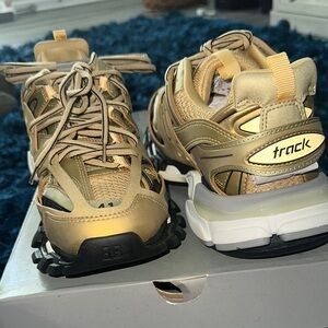 Balenciaga Gold Track Sneakers
